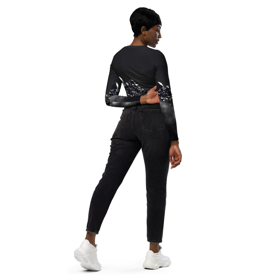 Oil Sands Long-Sleeve Crop Top